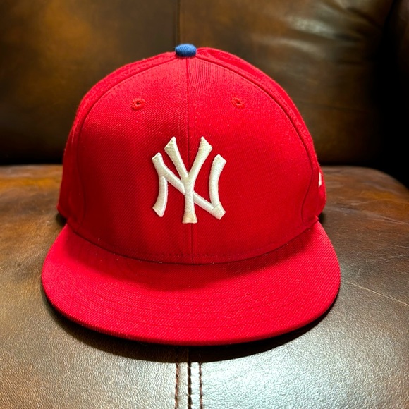 New Era 59Fifty Red Yankee fitted 7 5/8 - Picture 1 of 6